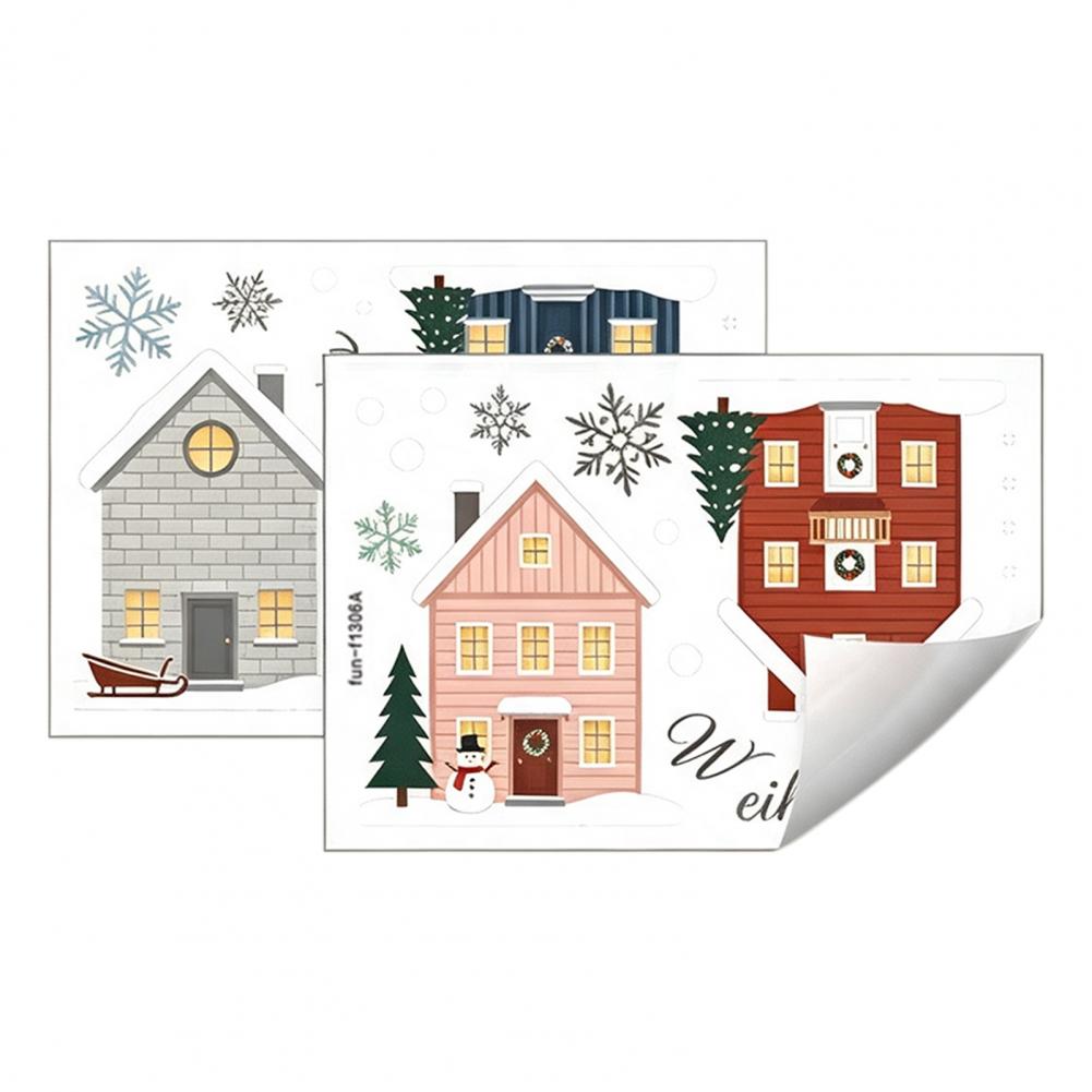 Snowflake Window Decal - Naklejki PVC Śnieżynki 2 szt. Świąteczne