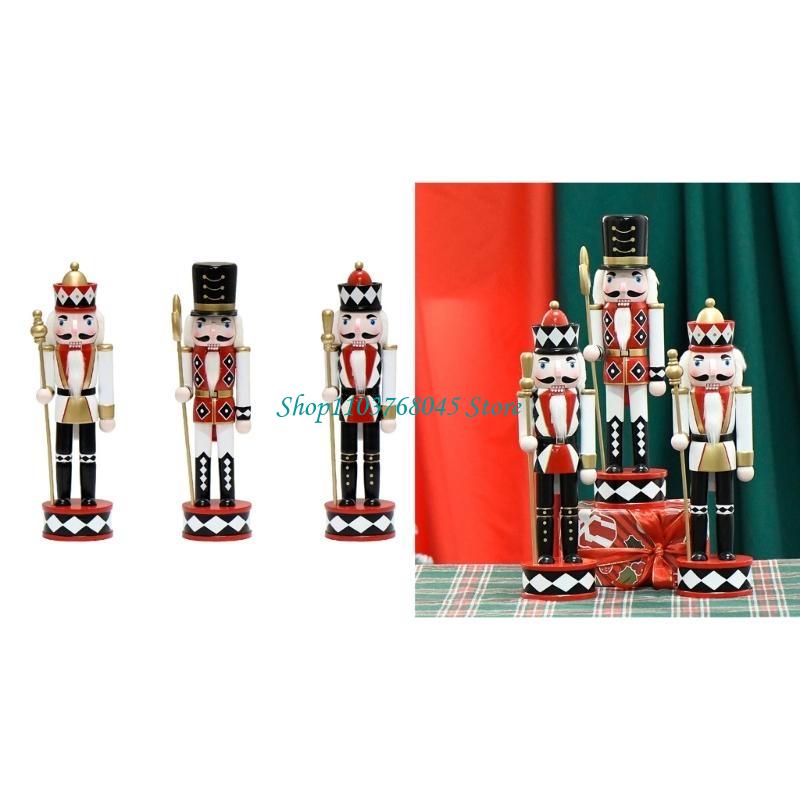 Nutcracker Figurine - R53F drewniane świąteczne dziadki do orzechów
