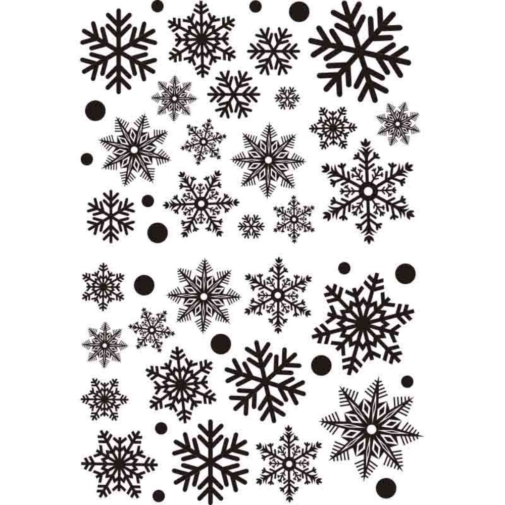 Snowflake Window Decal - 30 szt. PVC Świąteczne Naklejki Śnieżynki