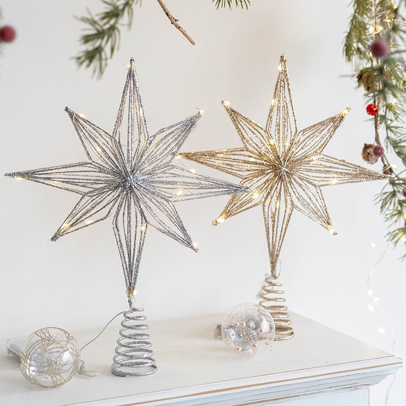 Star Tree Topper - Świąteczna dekoracja choinkowa – żelazna ozdoba