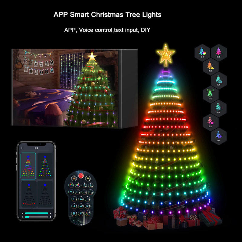 Star Tree Topper - Światełka choinkowe LED 7FT (213 cm)