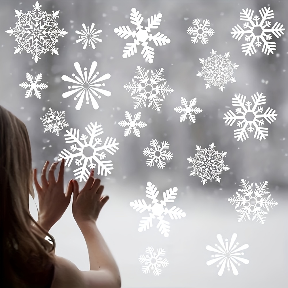 Snowflake Window Decal - 137 szt. Zimowe naklejki elektrostatyczne w