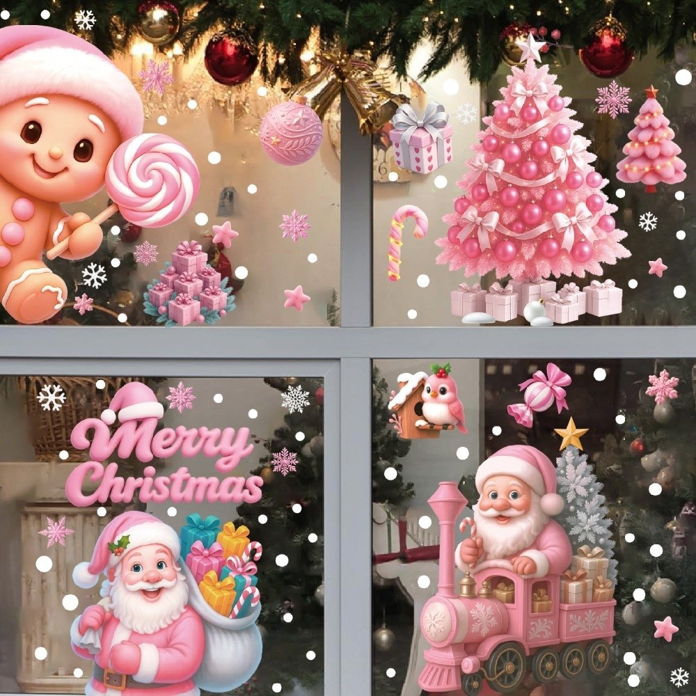Snowflake Window Decal - Naklejki okienne z PVC, zdejmowalne, śnieżynki,