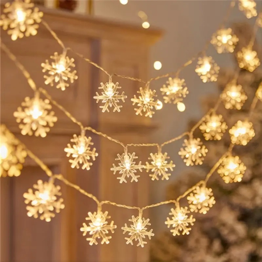 Led Fairy String Lights - 10/20/40 LED Świąteczne Lampki Girlanda Śnieżynki