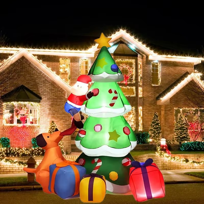 Christmas Lights Outdoor - Nadmuchiwany model choinki 7FT Pies Święty