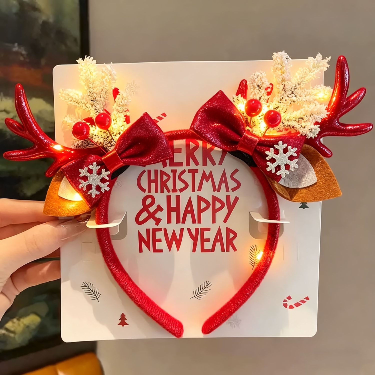 Opaska na głowę z reniferami ś – Reindeer Antlers Headband recenzja i cena